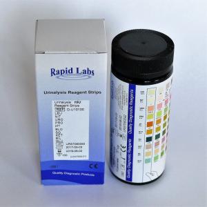 Bandelettes urinaires 10 paramètres : Avec Leucocytes (RAPID LAB)